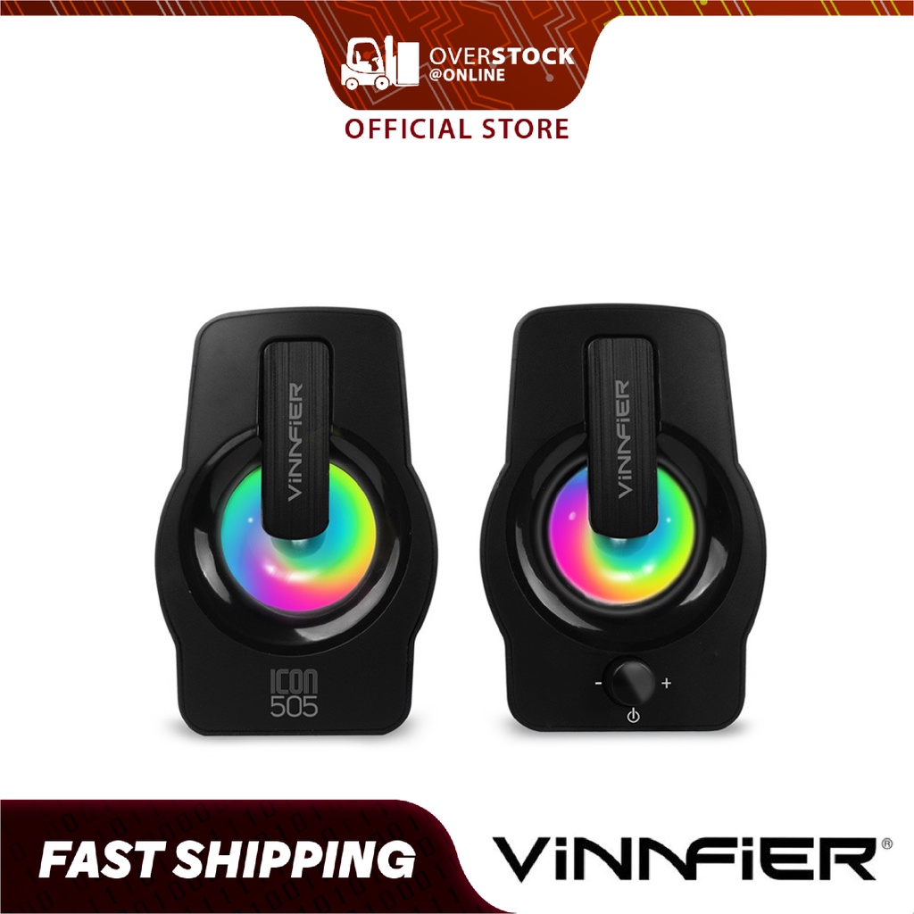 Vinnfier RGB USB Powered 2.0 Speakers ICON 505 with Highly Efficient ...