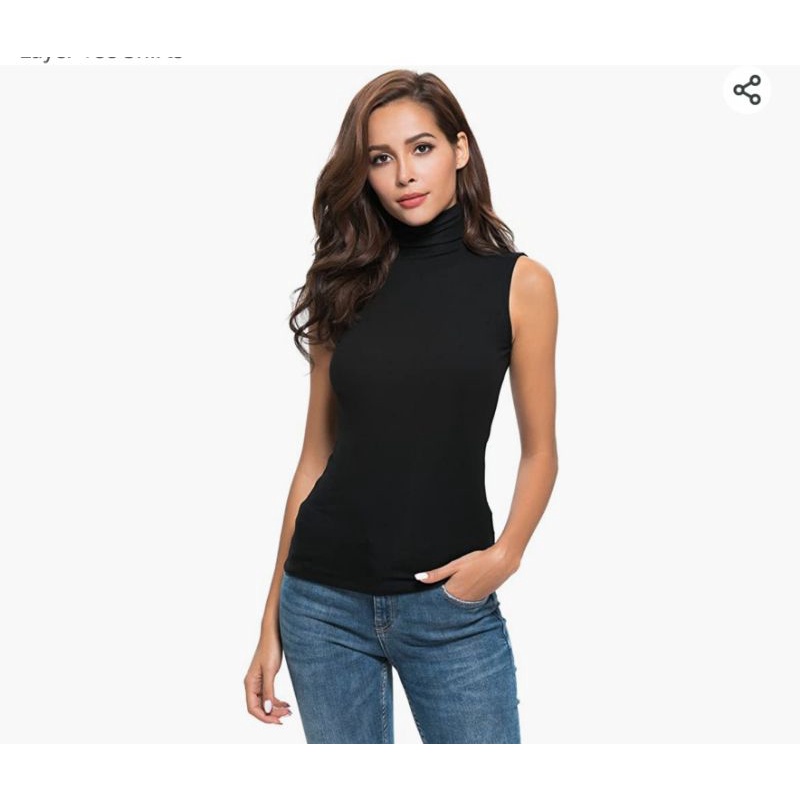 Ladies Sleeveless Turtleneck, DEFSHOP