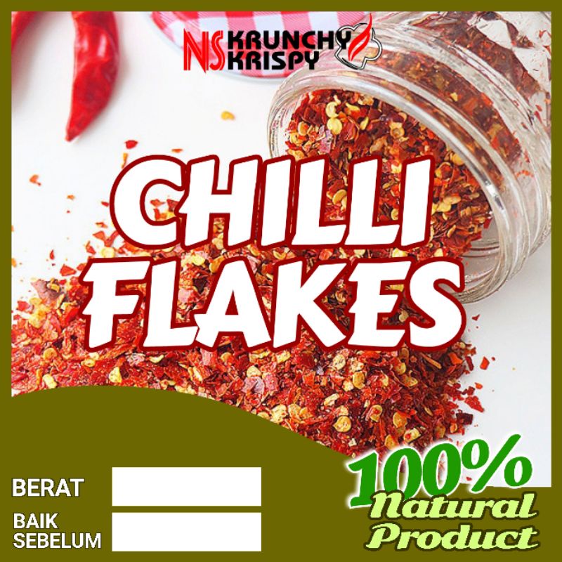 CHILLI FLAKES KEPINGAN CILI KASAR 30GM 60GM Shopee Malaysia