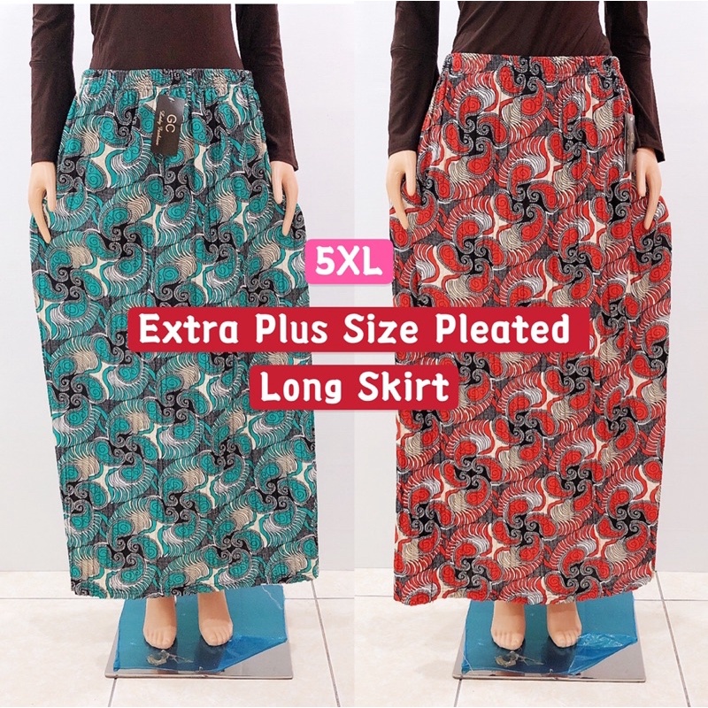 Long pleated skirt 5xl best sale
