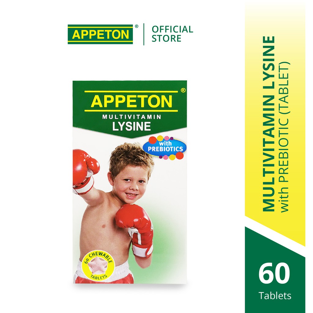 APPETON Multivitamin (MV) Lysine Chewable Tablet (60's) Improved