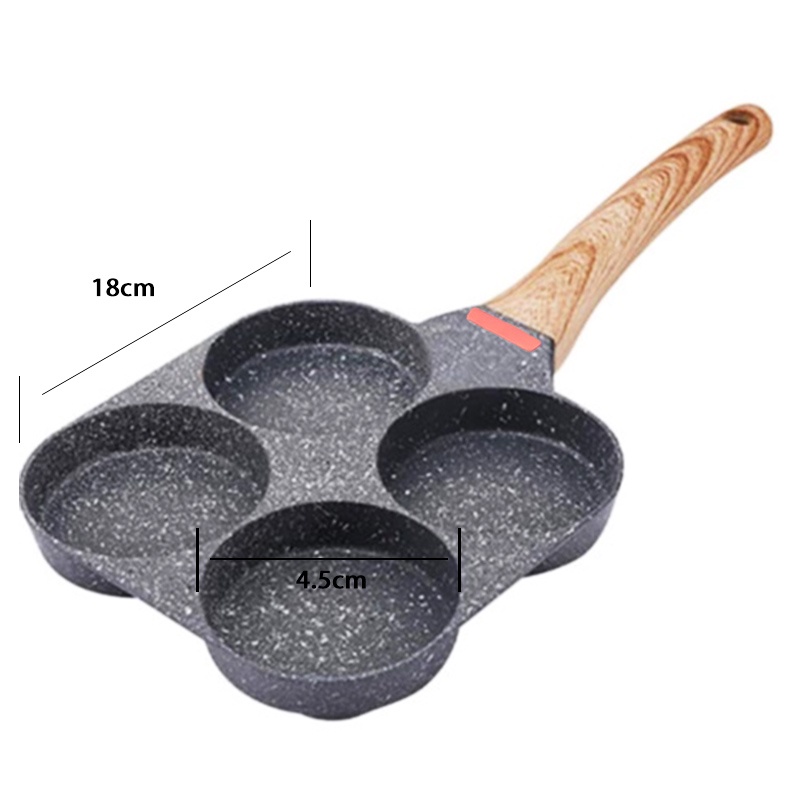 JEETEE Granite 4 Holes Egg Pan Non Stick Egg Pan kuali telur Breakfast ...