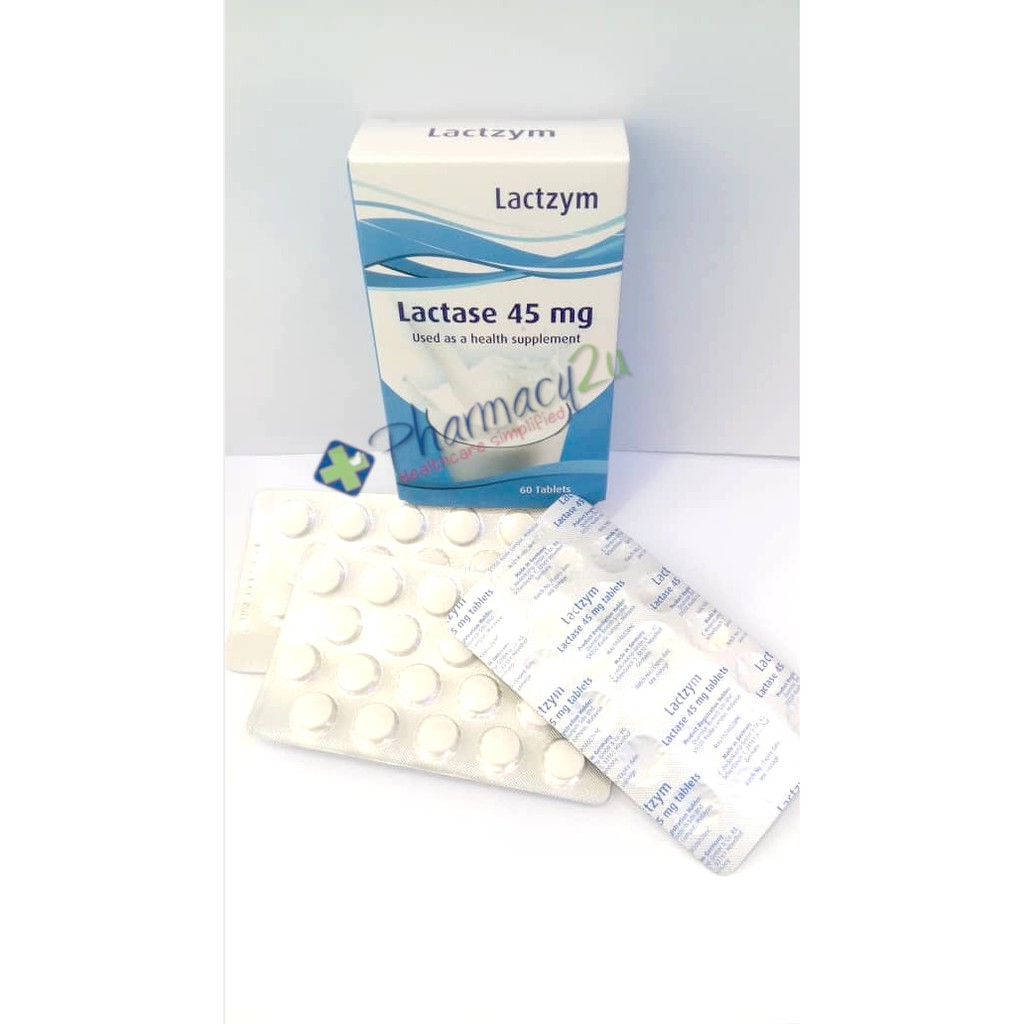 *EXP 10/2024* LACTZYM LACTASE ENZYME FOR LACTOSE INTOLERANT 45 MG 20/60