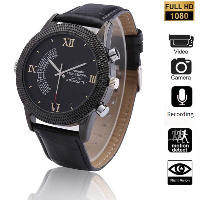 1080P Full HD Smart Watch Mini spy Camera Infrared Night Vision Camera ...
