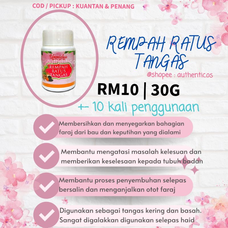 UMMIALYA Sitz Bath Basin Besen Set Tangas Herba Miss V Rendaman Faraj Berpantang Serbuk