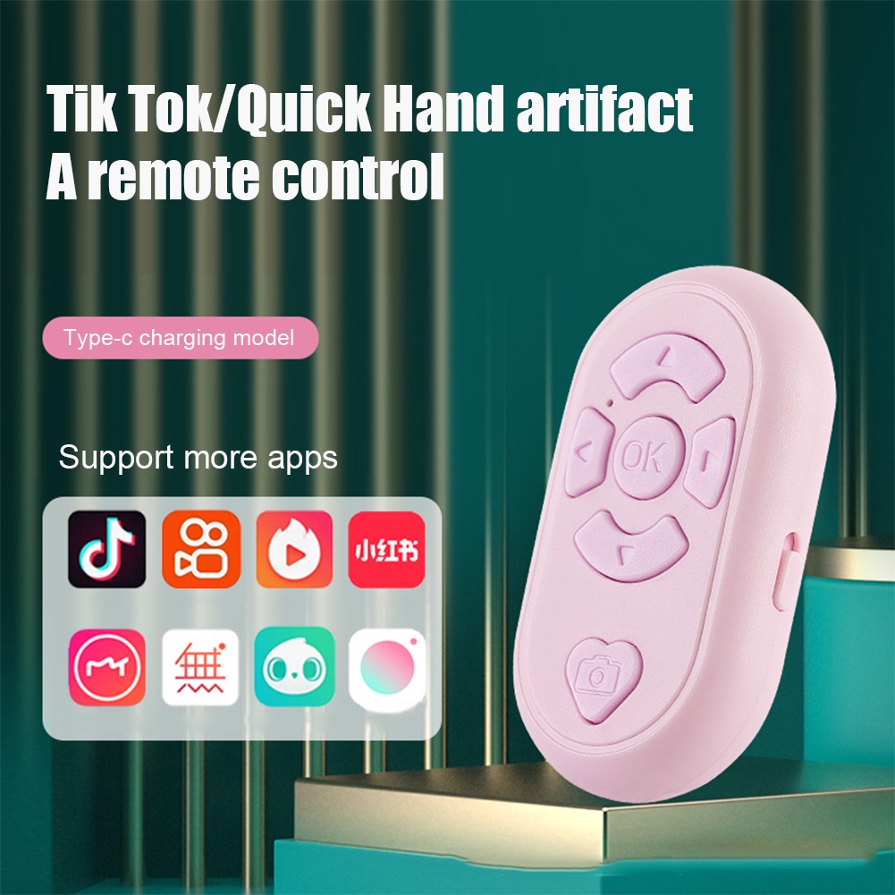 Rechargeable Bluetooth-compatible Remote Control Button Type-C Charging ...