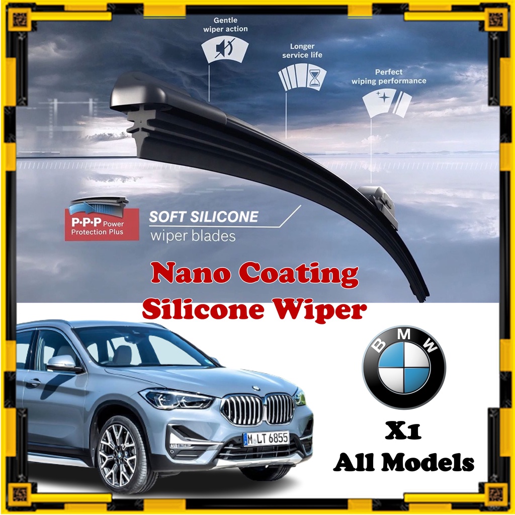 BMW X1 - Nano Coating Soft Silicone Car Wiper Blades - 1 Pair ...