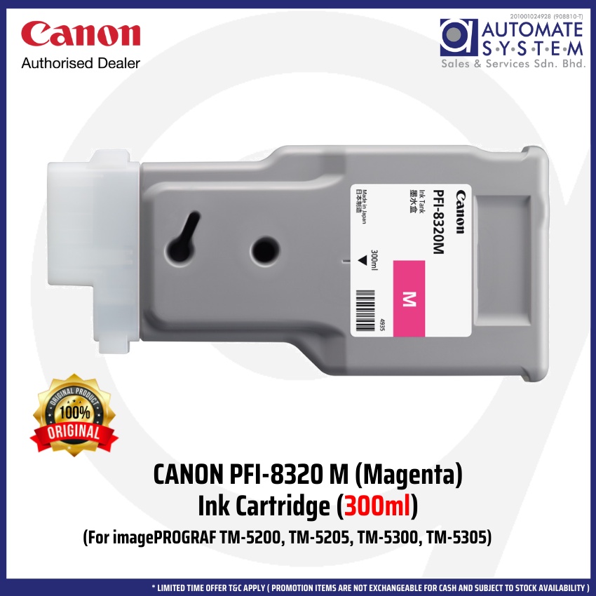 Canon PFI-8320 (300ml) Ink Cartridges For ImagePROGRAF TM & GP Series ...