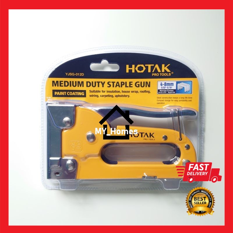 Hotak Pro Tools Staple Gun / Strong Stapler / Stapler Bullets Refill
