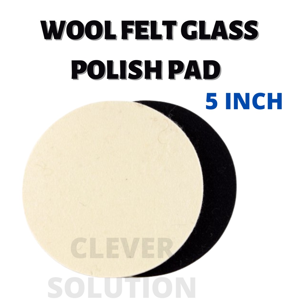 Glass Polish Pad Wool Felt Pad Glass Cutting Pad Polish Cermin Shopee