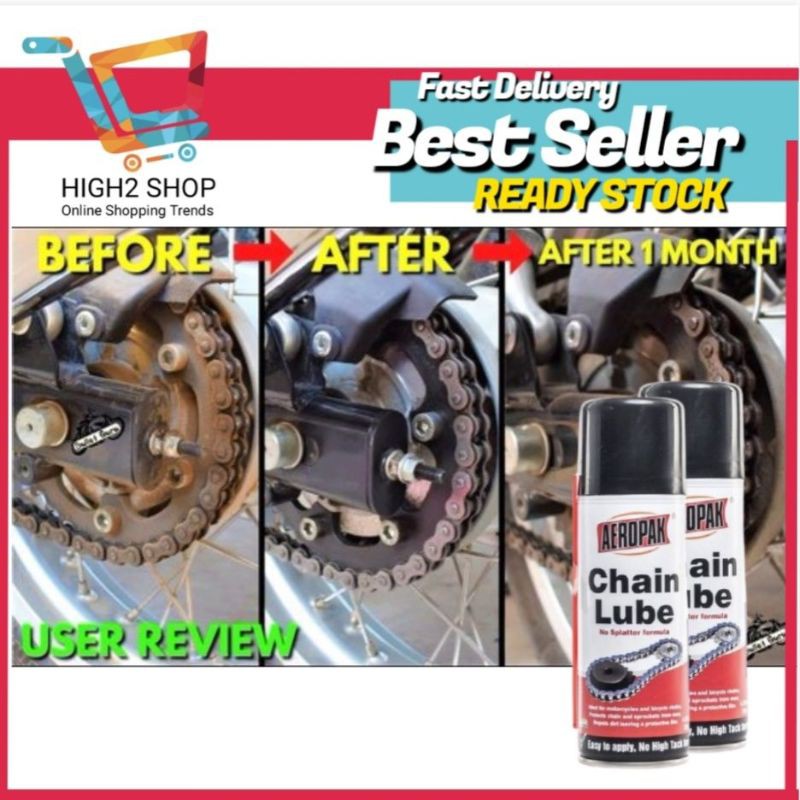 🔥Ready Stock🔥 Pelincir AEROPAK Rantai Motosikal Basikal / Chain Lube ...