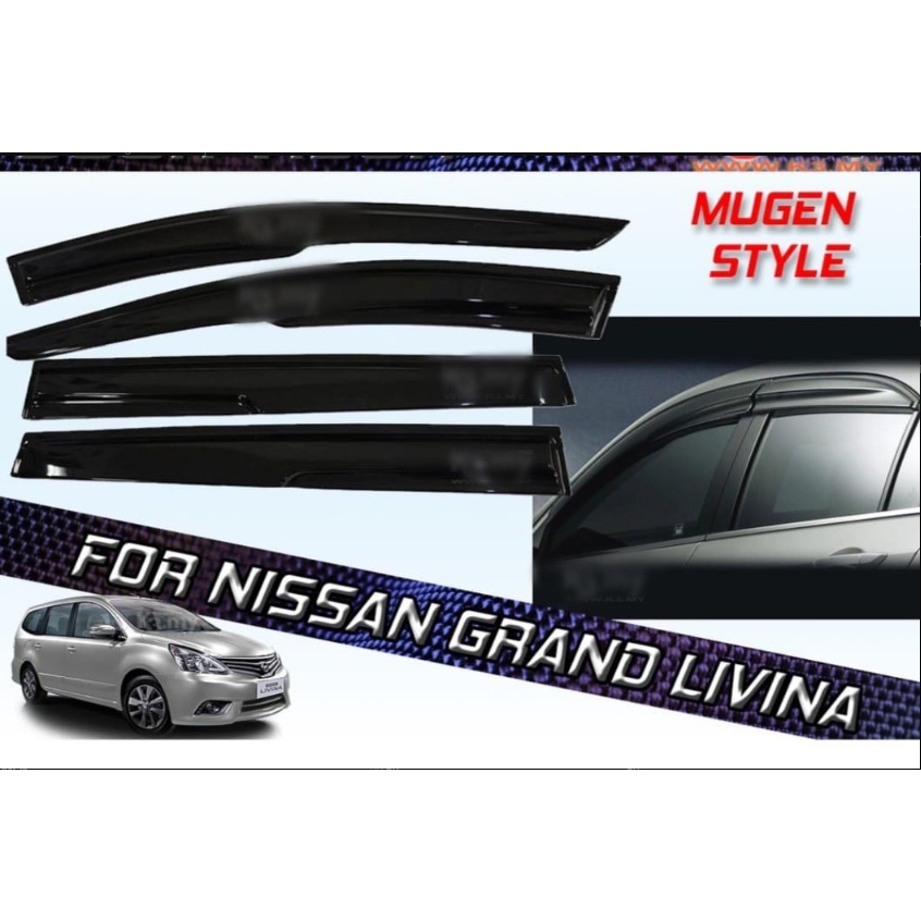 Nissan Mugen Injection Window Door Visor Almera Grand Livina Navara