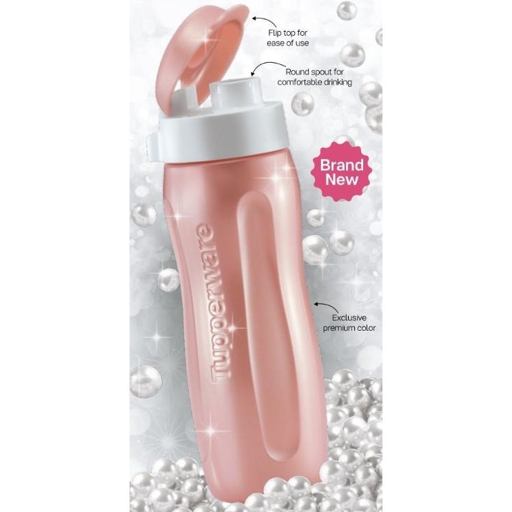 Limited Edition Tupperware Rose Gold Slim Small Size Eco Bottle 500ml ...