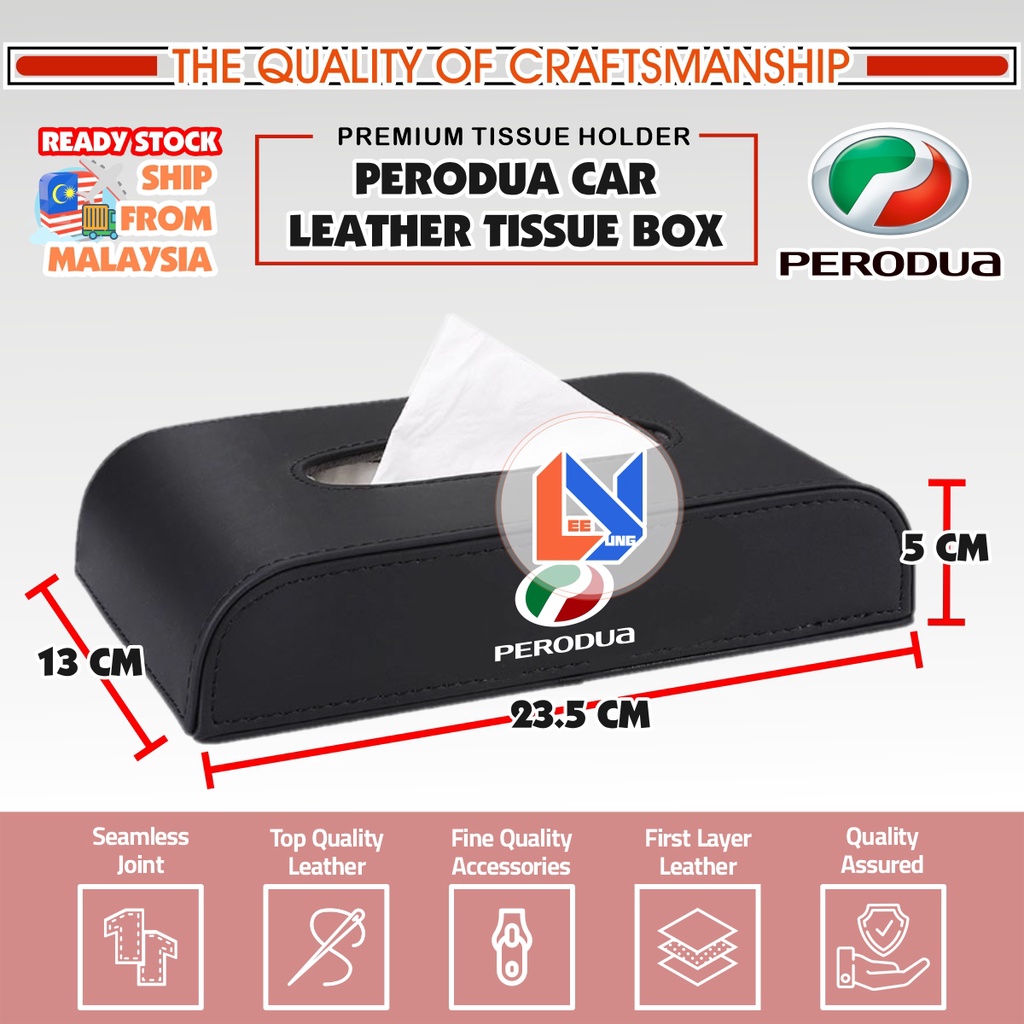 Perodua MYVI BEZZA Leather Car Tissue Box Tisu Holder for ATIVA ARUZ ...
