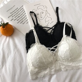 H&M - Lace push-up bra - Grey Medium Dusty