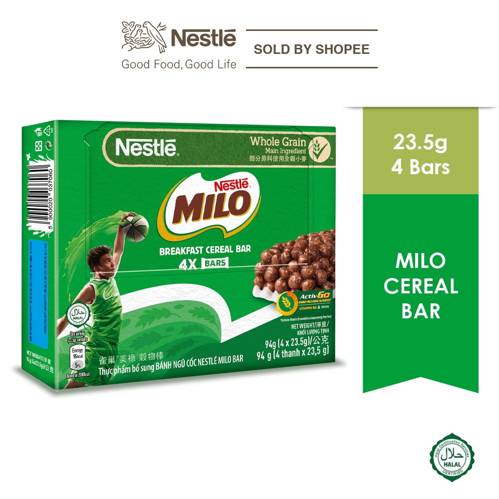 NESTLE MILO Cereal Bar (23.5g x 4pcs) Shopee Malaysia