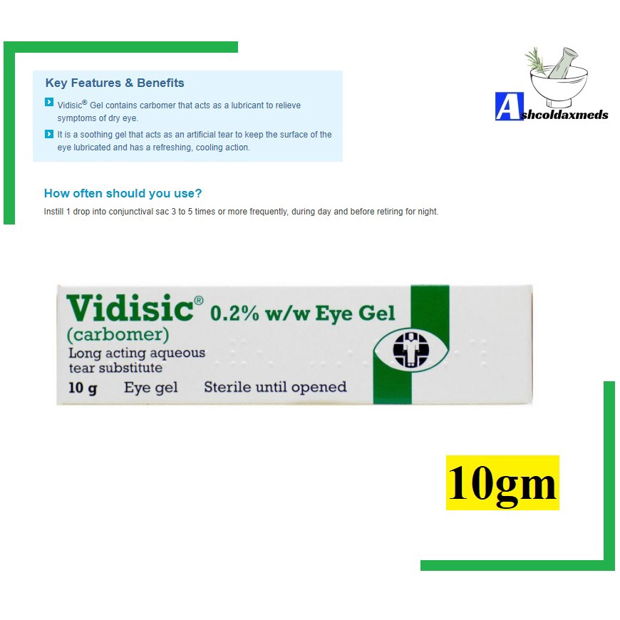 VIDISIC EYE GEL DRY EYES 10G EXP12/2026 | Shopee Malaysia