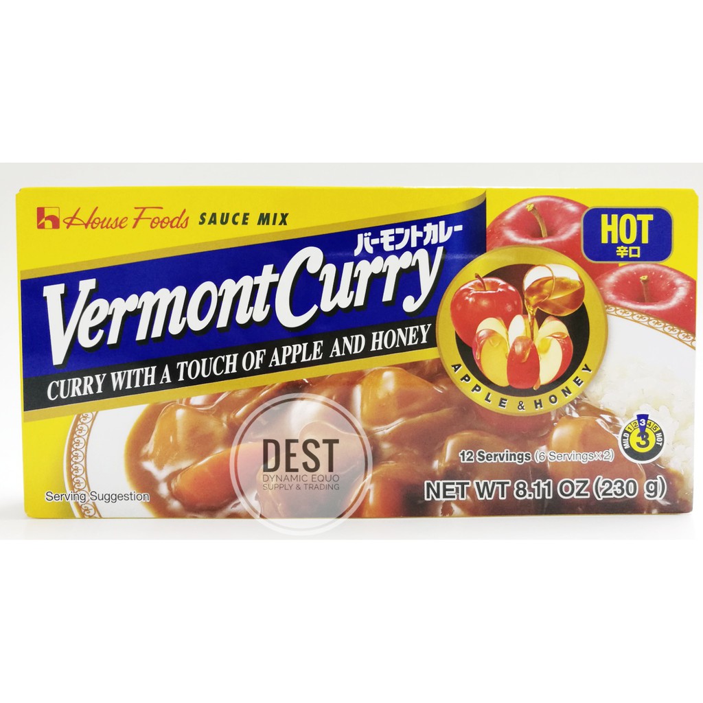 House Vermont Curry Sauce Mix 230g Hot Japanese Curry Shopee Malaysia