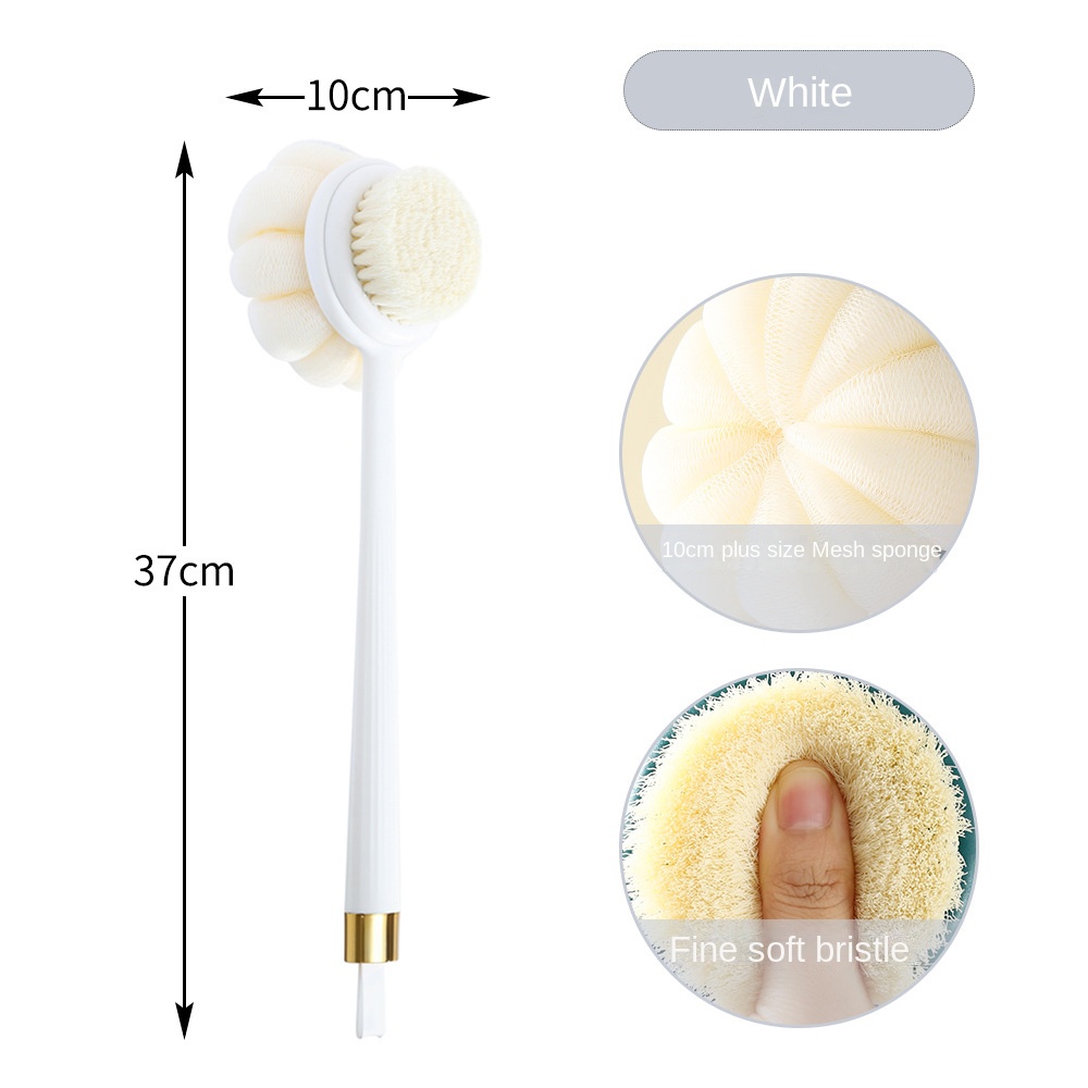 Dropship 2 In 1 Double-Sided Bath Brush Long Handle Rubbing Back