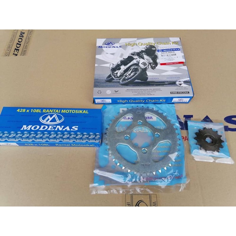 Sprocket Set/ Set Chain Drive Kriss110, CT110, Kristar Shopee Malaysia