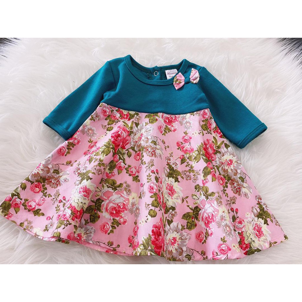 MERAKI - Rayas Baby Dress  - Orange