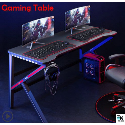 Gaming Table Arcade Computer Table Modern Simple Gaming Desk Cool RGB ...