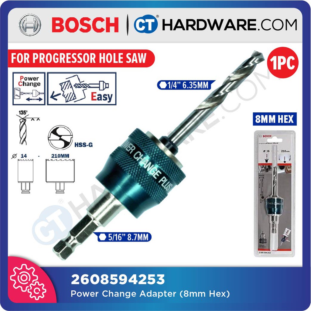 Bosch power change online hole saw