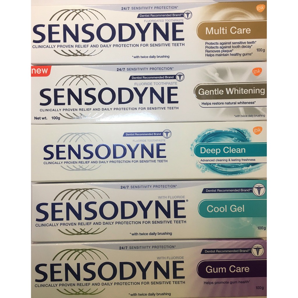 Sensodyne 24/7 Toothpaste 100g - Multi Care / Gentle Whitening / Deep ...
