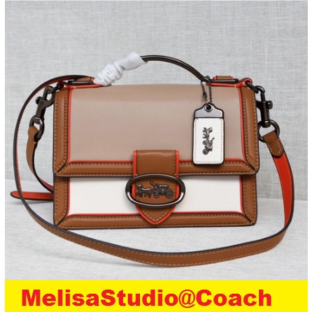 Coach riley top discount handle 22 in colorblock