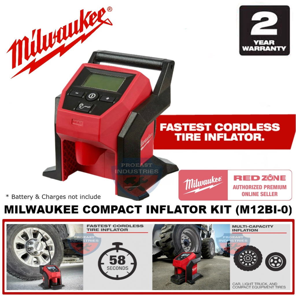 Milwaukee compact inflator online kit