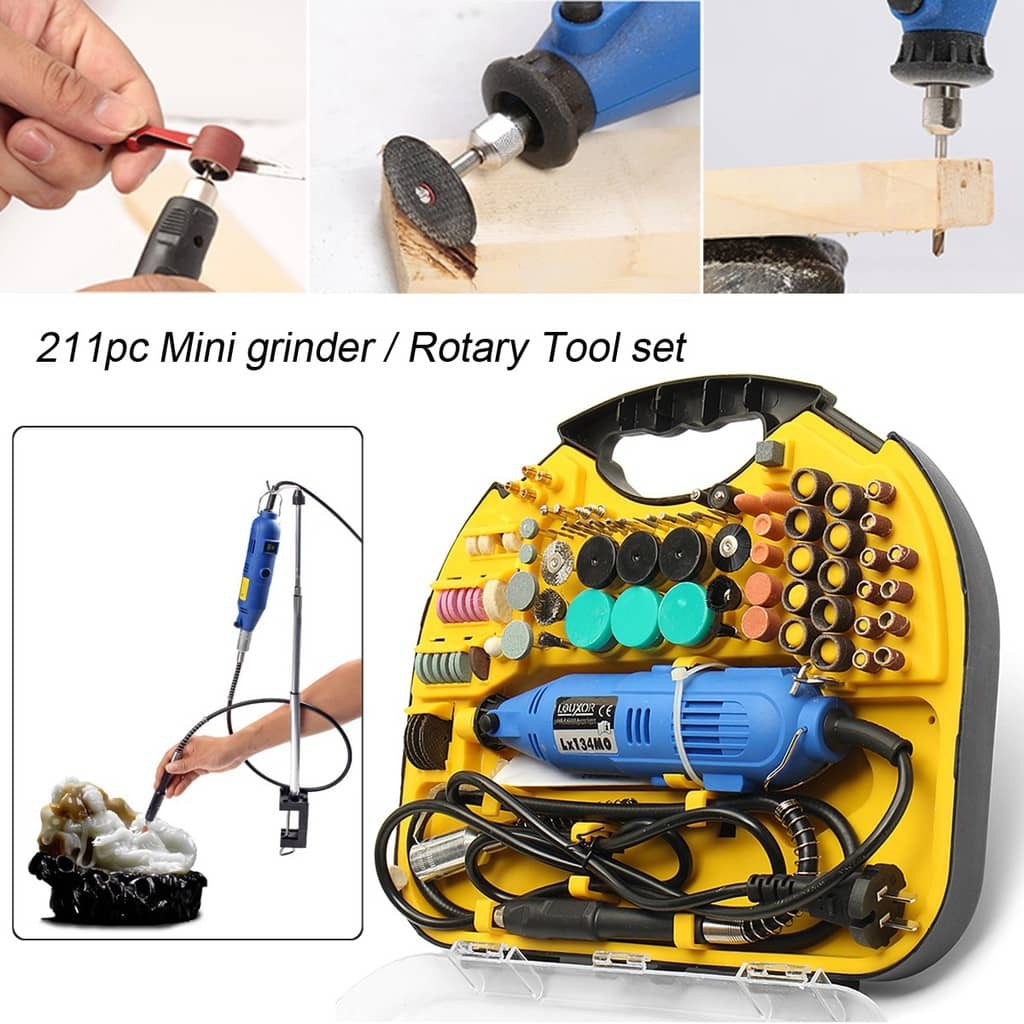 211pcs Multifunctional Mini Electric Grinder 6 Speed Adjustable Diy Jade  Small Polishing Grinding Machine Electric Grinder - Buy Power Grinding Tool