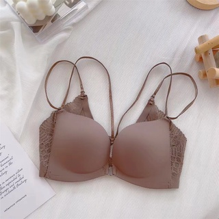 Seamless Underwear One-Piece Style Wireless Small Breasts Gathered Look Big  British Ice Silk Hot-selling Top-supporting Underwear Women Bra