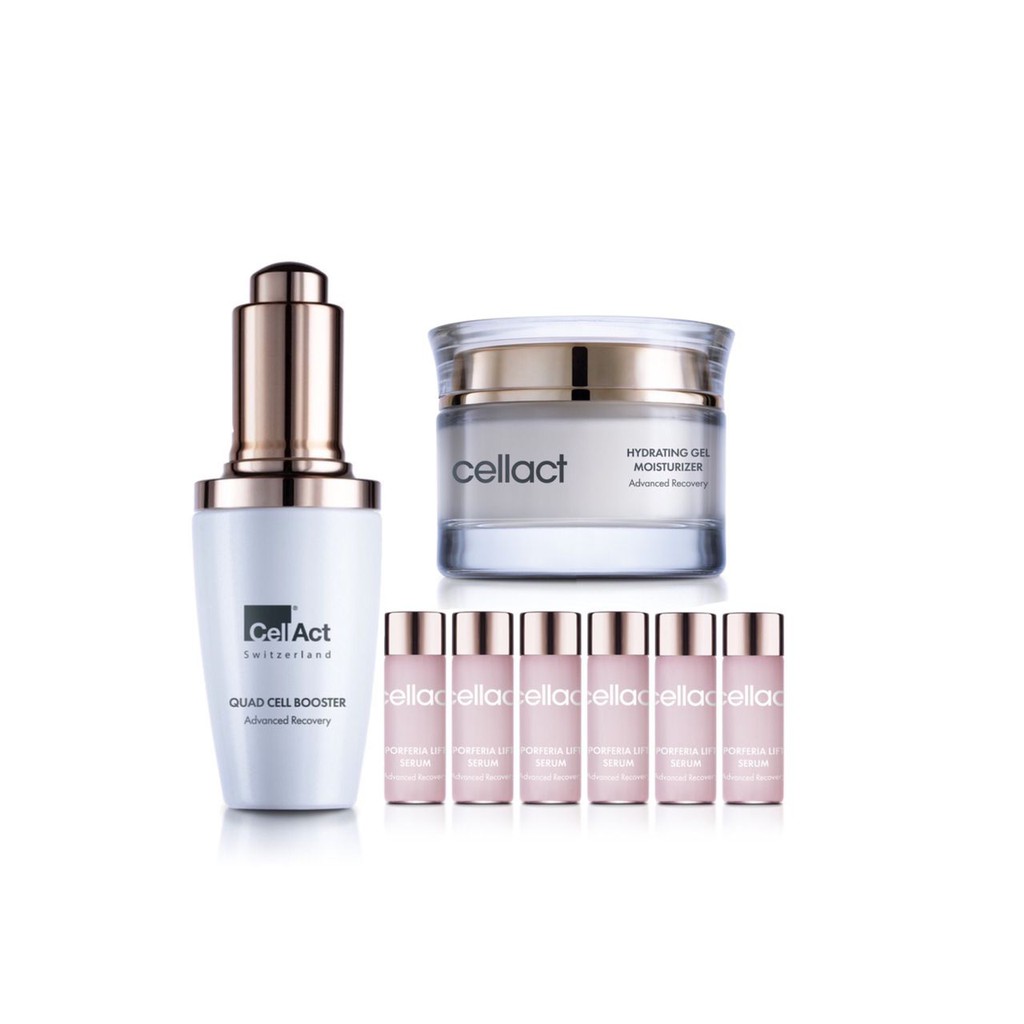 CellAct Advanced Recovery HYDRATING GEL MOISTURIZER PORFERIA LIFT SERUM ...