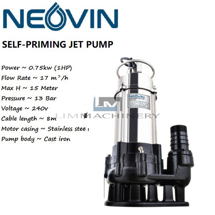 NEOVIN SELF PRIMING Submersible Pump 750w 1 HP 2 inch (50mm) (NON