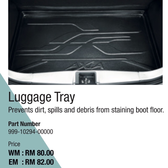 Original Perodua Gear Up boot luggage tray for axia bezza myvi alza