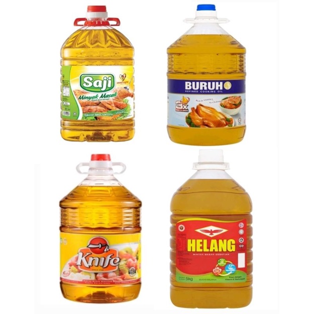 Cooking Oil | Minyak Masak | Saji | Buruh | Knife | Helang (5KG ...