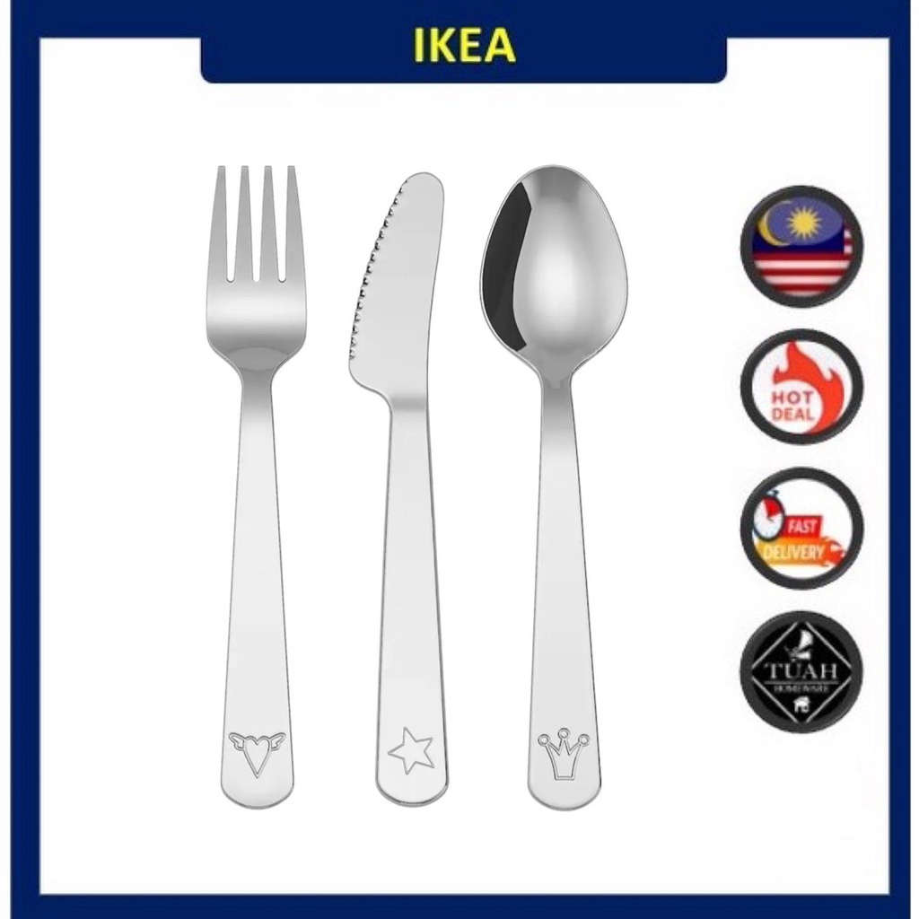 FABLER 3-piece flatware set, stainless steel - IKEA