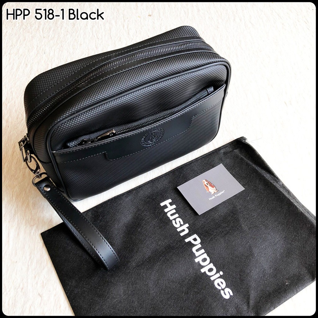 HITAM Tas Men Handbag HUSH PUPPIES 518 1 BLACK BLACK Import Tas