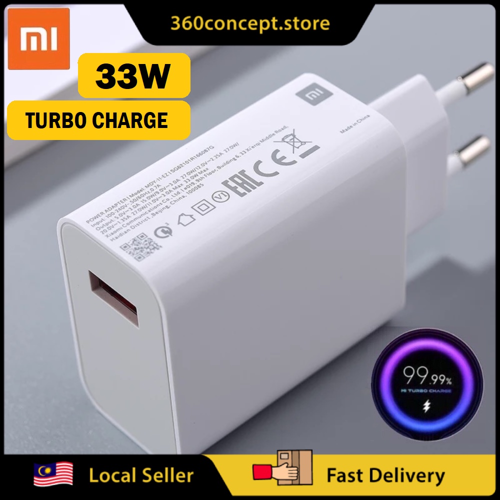 Xiaomi 33w Original Turbo charger Fast Charge Eu Adapter 6A Usb C Cable for  POCO X5 X3 Pro F3 M3 Redmi Note 9 10 11 12 11s Phone