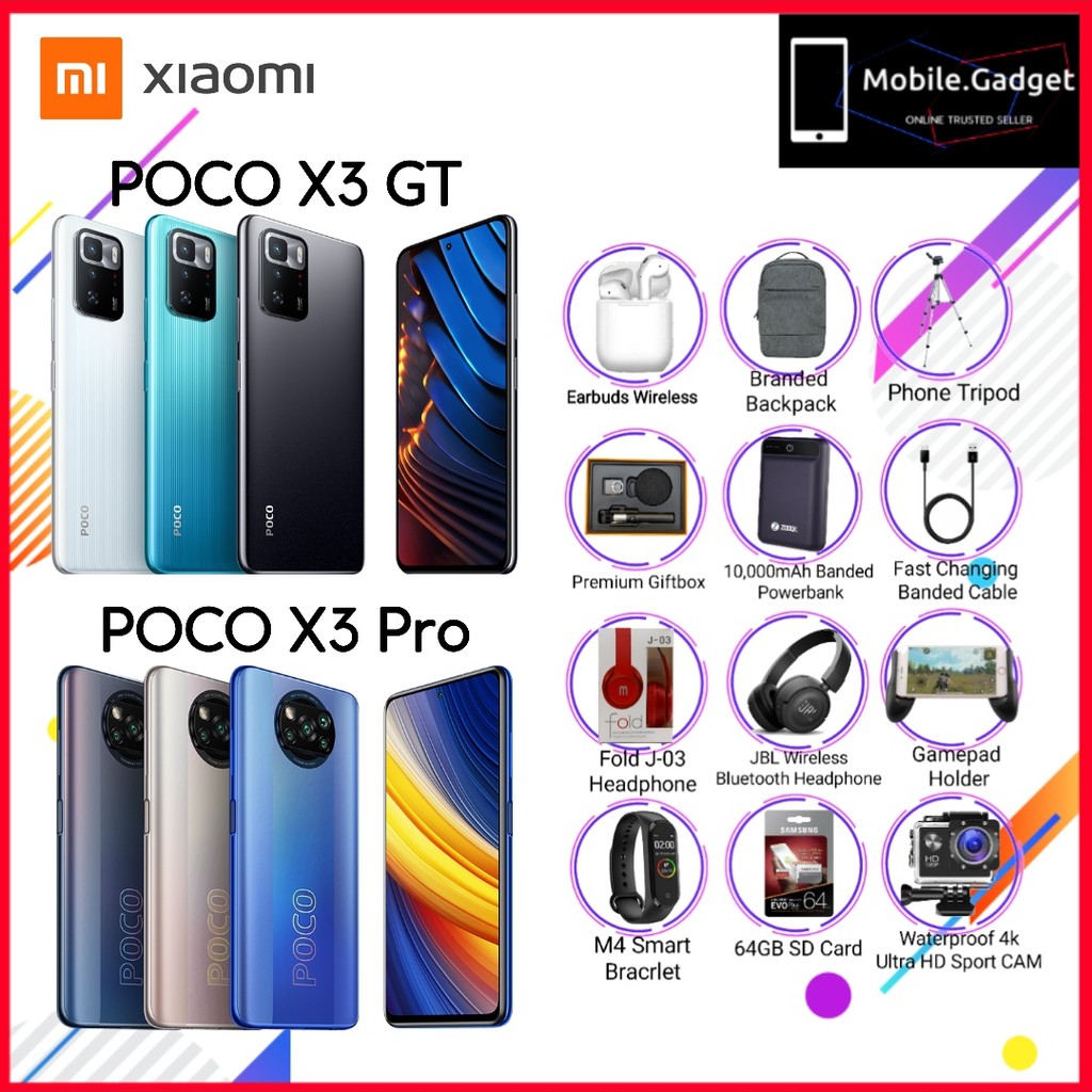 Xiaomi Poco X3 GT / X3 Pro | 8GB RAM 256GB ROM / 8GB RAM 128GB ROM / 6GB  RAM 129GB ROM