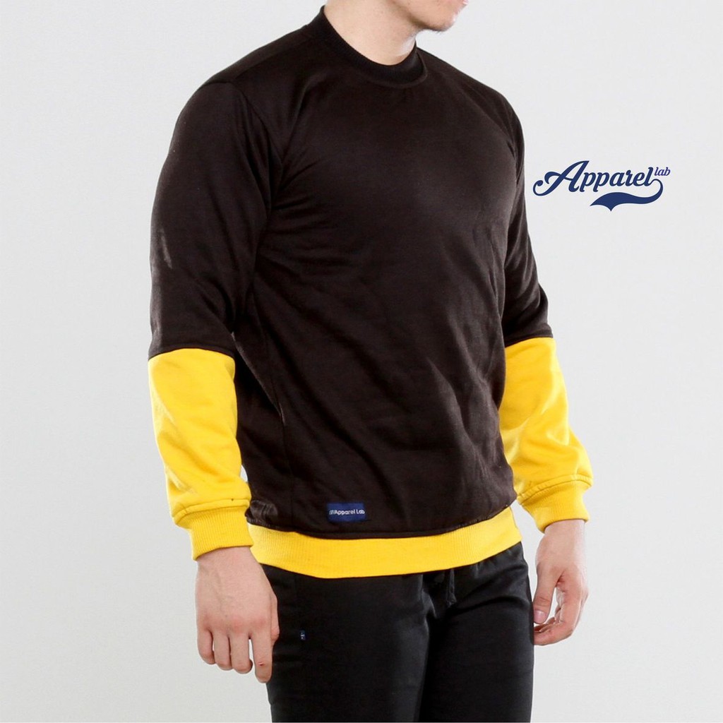 Apparel Lab Sweater Block (Black + Yellow) | Shopee Malaysia