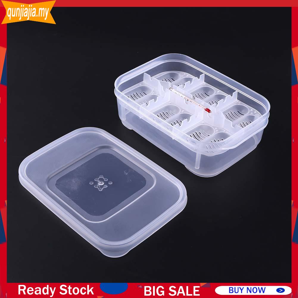 12 Grids Plastic Reptiles Egg Incubator Tray Lizard Snake Eggs Hatcher ...