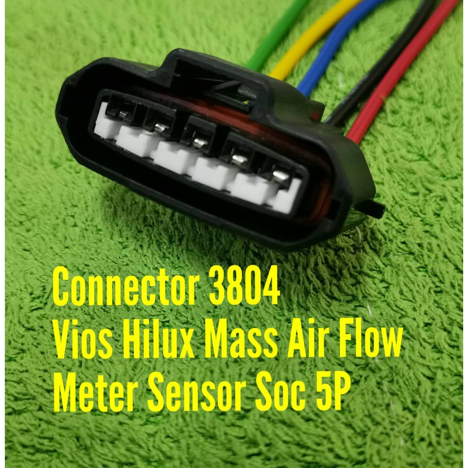 Vios Hilux Mass Air Flow Metter Sensor Socket 5p Connector 3804