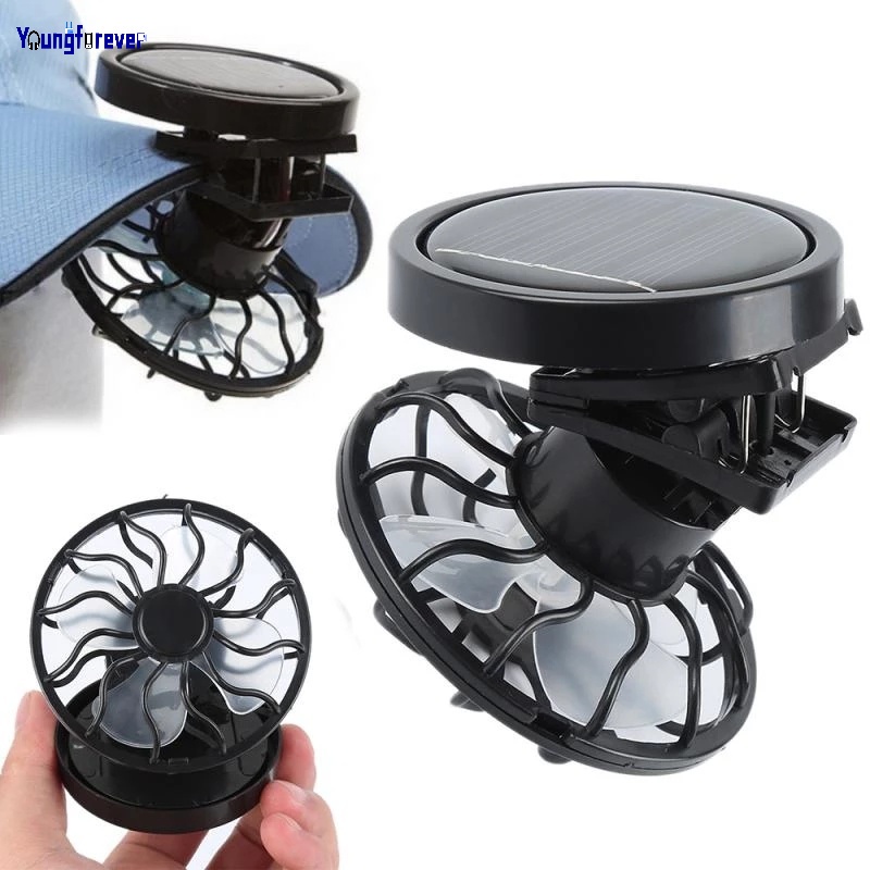 Portable Mini Solar Powered Fan/ Mountain Climbing Camping Summer Hat ...