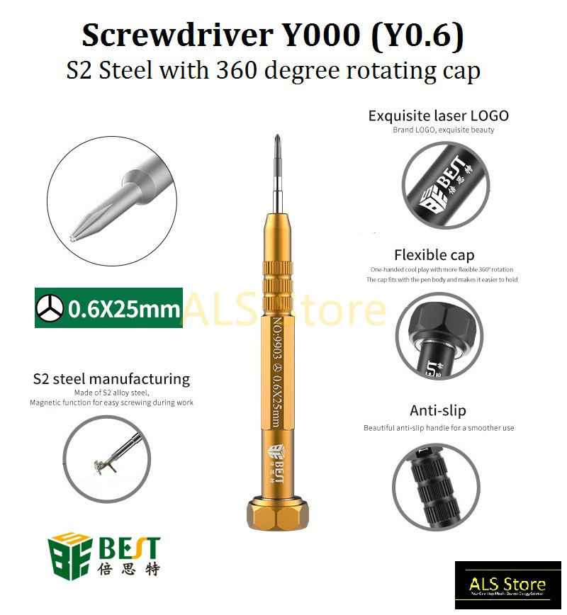 [BST9903] S2 Steel Triwing Y000 Y0.6 Screwdriver for iPhon 7 / 7