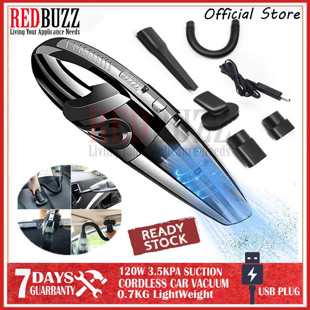 REDBUZZ Rechargeable Wireless Cordless Vacuum Cleaner Portable Handheld Car Household Vacumn