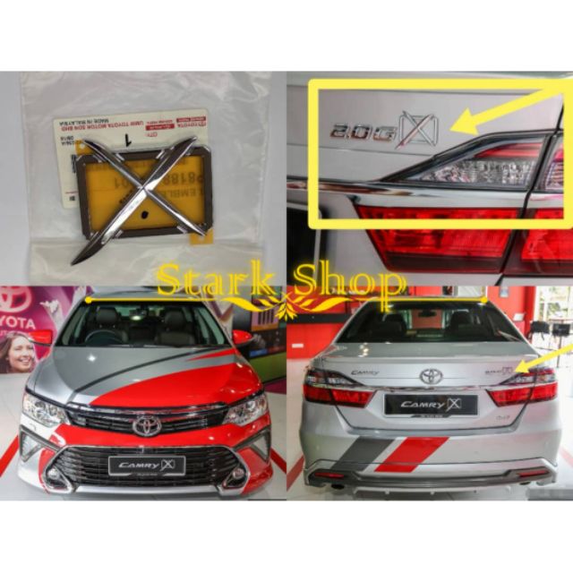 ORIGINAL TOYOTA CAMRY, INNOVA, AVANZA REAR BONNET EMBLEM X LOGO . AVV50 ...