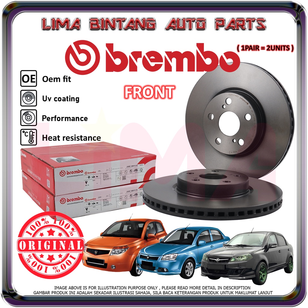 Proton Saga Blm , Flx , Fl , Sv , Savvy Front Brake Disc Rotor 1Pair ...