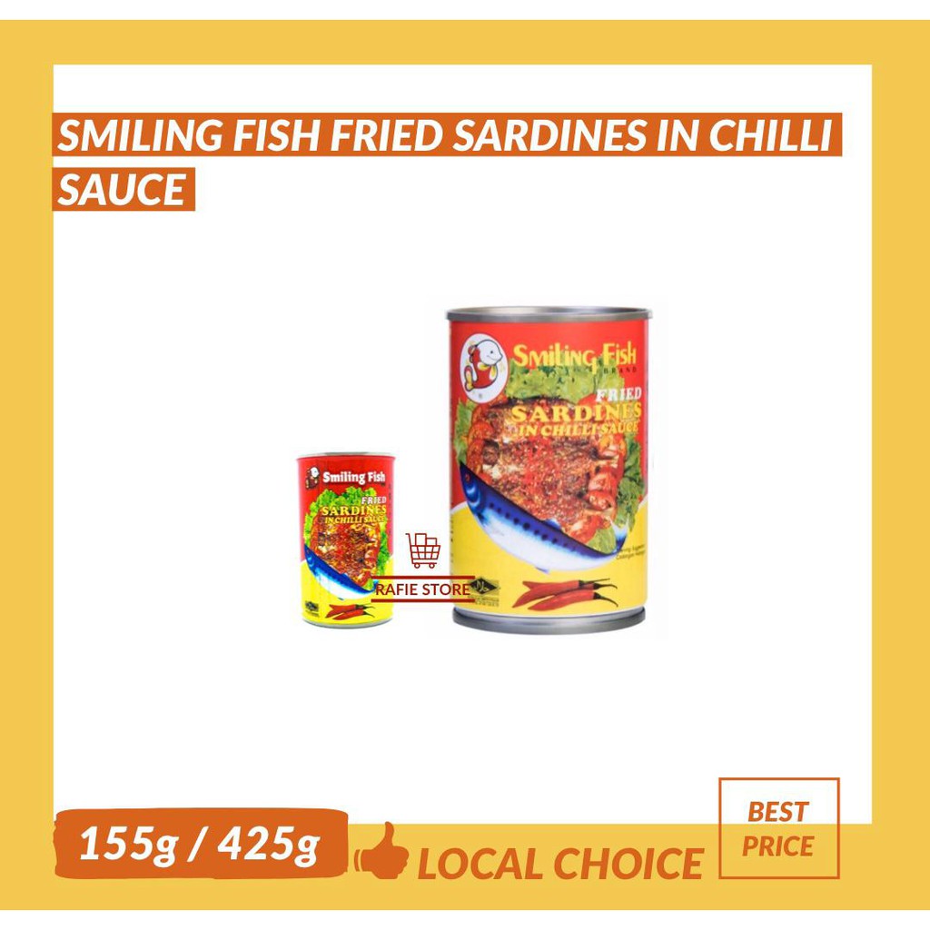 Smiling Fish Fried Sardines in Chilli Sauce (155g / 425g) Shopee Malaysia
