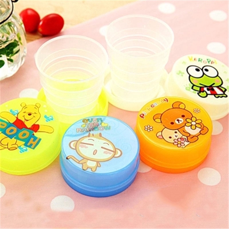 Children's cartoon folding cups travel compression cups | Shopee Malaysia